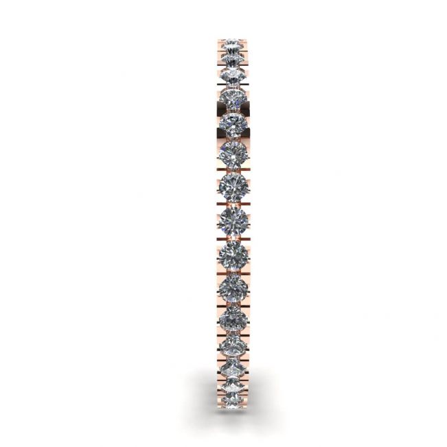 Classic Petite Diamond Eternity Ring in 18K Rose Gold - Photo 2