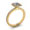 Princess-Cut Floating Halo Diamond Engagement Ring Yellow Gold, Image 4