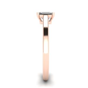 Classic Emerald Cut Diamond Solitaire Ring  Rose Gold - Photo 2