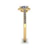Heart Diamond Halo Engagement Ring Yellow Gold, Image 3
