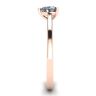 Simple Flat Ring with Heart Diamond Rose Gold, Image 3