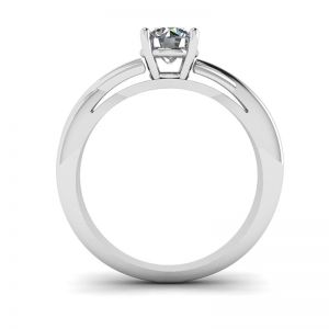 X Cross Ring with Round Diamond - Photo 1