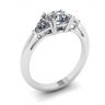 Three-Stone Diamond Ring, Image 4