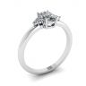 Oval Diamond with 3 Side Diamonds Ring, Image 4