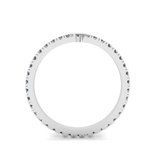 Curved Diamond Eternity Band White Gold - Photo 1