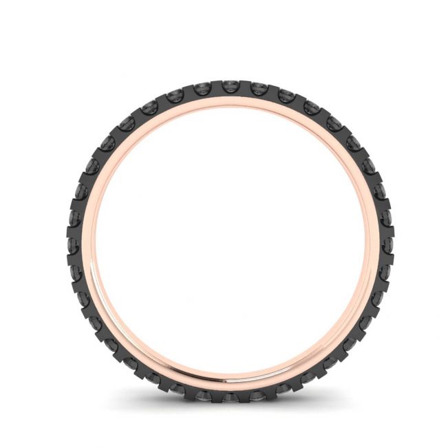 Black Diamonds Pave Eternity Ring Rose Gold - Photo 1