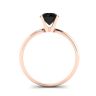 Black Diamond V Setting Ring  Rose Gold, Image 2