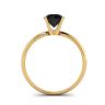 Black Diamond V Setting Ring Yellow Gold, Image 2