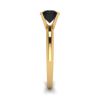 Black Diamond V Setting Ring Yellow Gold, Image 3