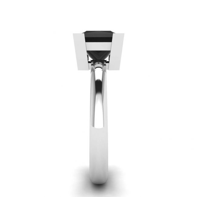 Black Diamond Ring  White Gold - Photo 2