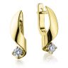 Small Earrings with 3 mm Diamond - Ruban Collection , Image 2