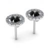 5 mm Black Diamond Studs with Detachable Halo Jackets  , Image 3