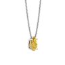 Pear Shaped Fancy Yellow Diamond Chain Necklace White Gold, Image 2