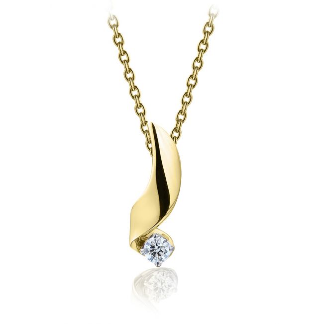 Pendant with 3 mm Diamond - Ruban Collection - Photo 1
