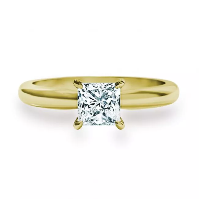Princess cut diamond engagement ring