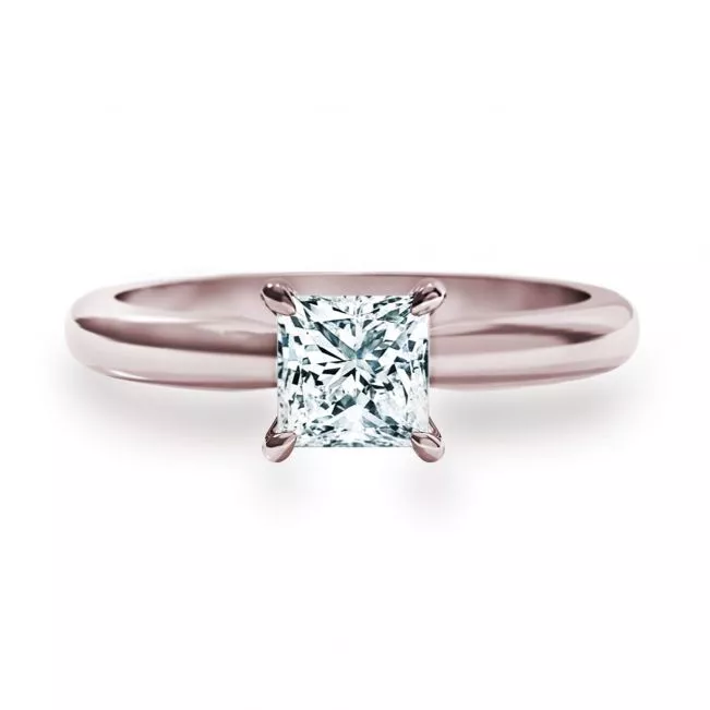 Princess cut diamond engagement ring