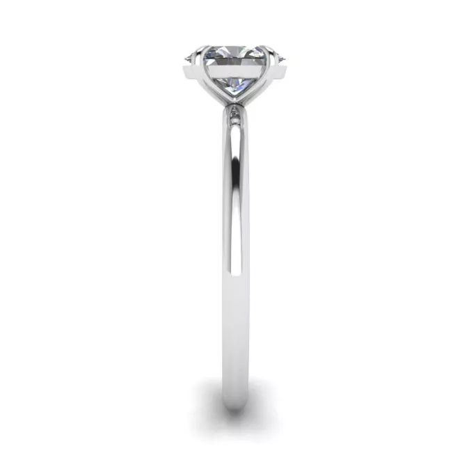 Classic Oval Diamond Solitaire Ring White Gold - Photo 2