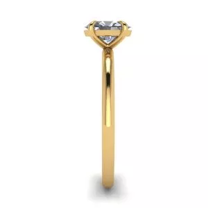 Classic Oval Diamond Solitaire Ring Yellow Gold - Photo 2