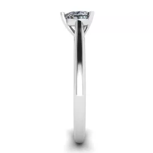 Classic Heart Diamond Solitaire Ring White Gold - Photo 2