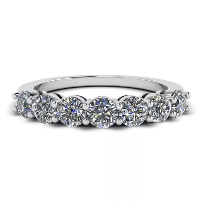 Eternal Seven Stone Diamond Ring in 18K White Gold