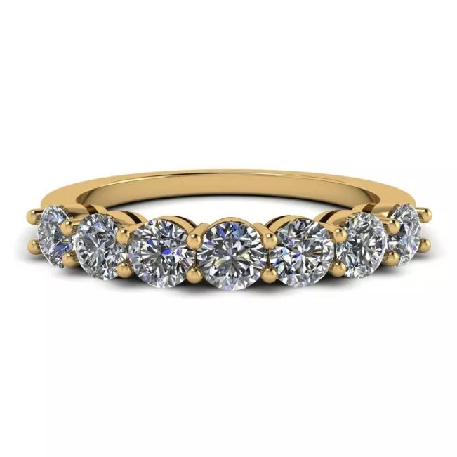 Eternal Seven Stone Diamond Ring in 18K Yellow Gold