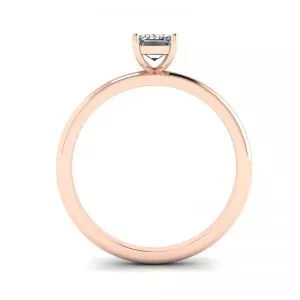 Emerald Cut Diamond Ring Rose Gold - Photo 1