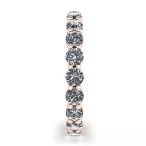 Classic 3 mm Diamond Eternity Ring Rose Gold - Photo 2
