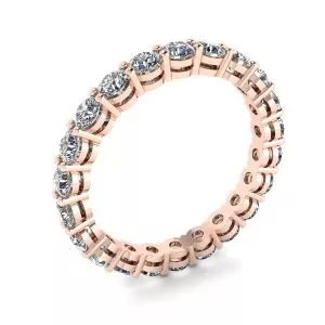 Classic 3 mm Diamond Eternity Ring Rose Gold - Photo 3