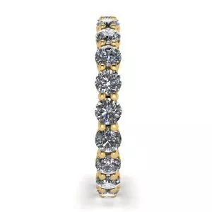 Classic 3 mm Diamond Eternity Ring Yellow Gold - Photo 2