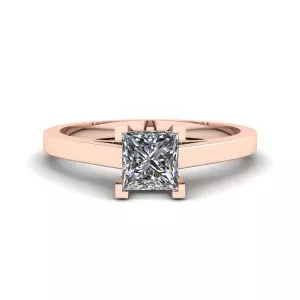Princess Cut Diamond Ring in 18K Rose Gold