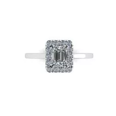 Oval Diamond Halo Halo Engagement Ring