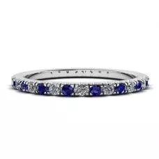 Riviera Pave Sapphire and Diamond Eternity Ring