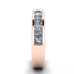 Eternity Princess Cut Diamond Ring Rose Gold - Photo 2