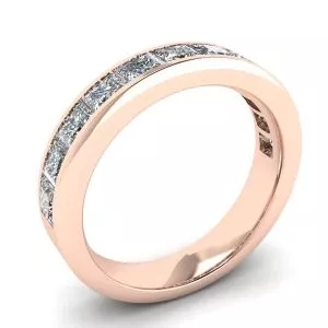 Eternity Princess Cut Diamond Ring Rose Gold - Photo 3
