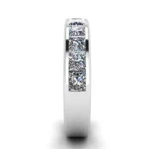 Eternity Princess Cut Diamond Ring White Gold - Photo 2