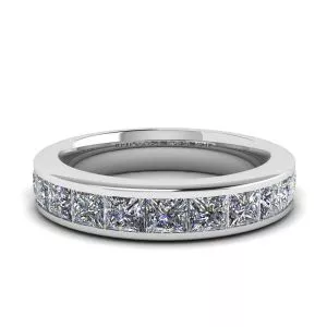 Eternity Princess Cut Diamond Ring White Gold