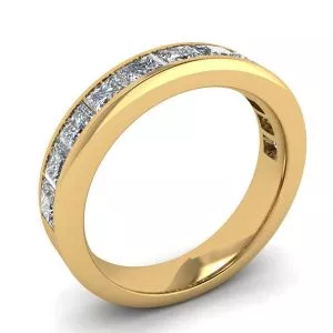 Eternity Princess Cut Diamond Ring  Yellow Gold - Photo 3