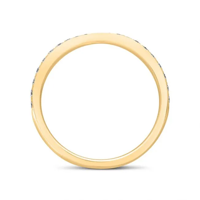 Bow-Style Pave Ring with Round Diamond  - Photo 1