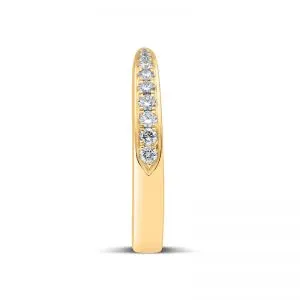 Bow-Style Pave Ring with Round Diamond  - Photo 2