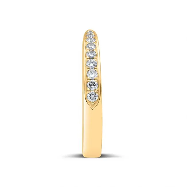 Bow-Style Pave Ring with Round Diamond  - Photo 2
