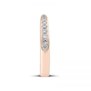 Bow-Style Pave Ring with Round Diamond  - Photo 2