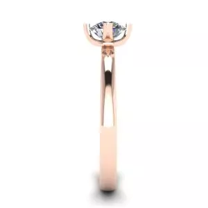 Reversed Prong Style Round Diamond Ring in Rose Gold - Photo 2