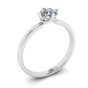Reversed Prong Style Round Diamond Ring - Photo 2