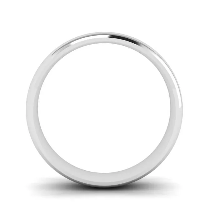 Classic 4 mm Wedding Ring in 18K White Gold - Photo 1