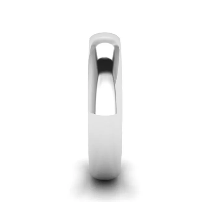 Classic 4 mm Wedding Ring in 18K White Gold - Photo 2