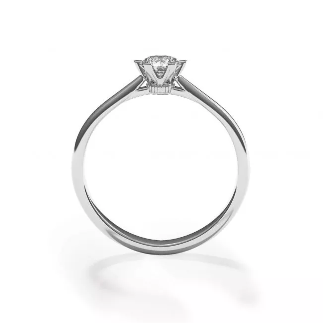Crown diamond 6-prong engagement ring - Photo 1