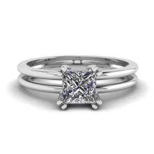 Contemporary Princess Cut Engagement Ring