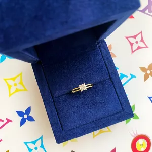 Contemporary Princess Cut Engagement Double Ring - Photo 4