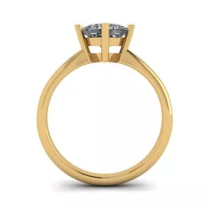 Rhombus Princess Diamond Solitaire Ring Yellow Gold - Photo 1