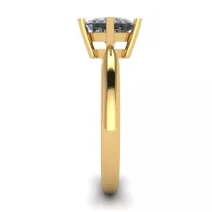 Rhombus Princess Diamond Solitaire Ring Yellow Gold - Photo 2